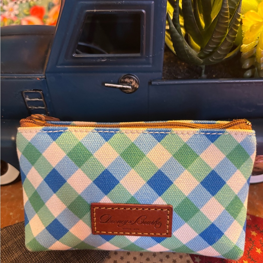 Dooney & Bourke Plaid Pouch/Very Small/ Super Cute